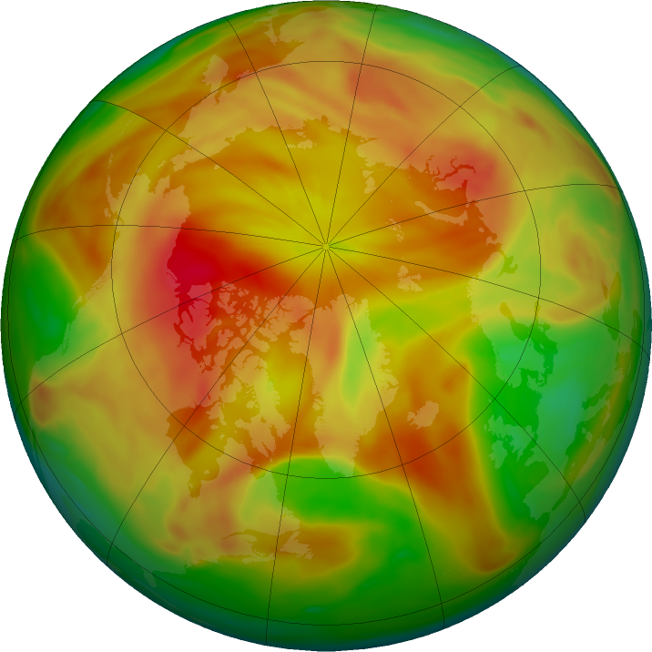 Arctic ozone map for 19 April 2018
